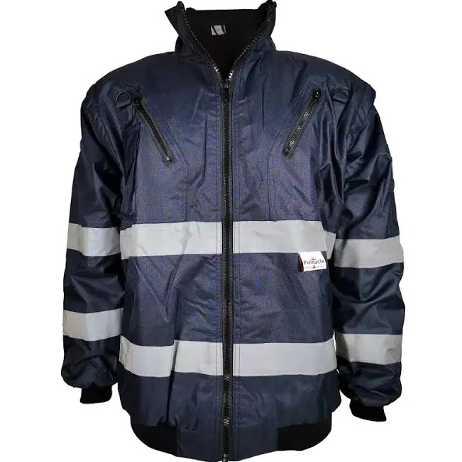 The Bunny Watt Sheq Safety is designed for professionals in hazerdous enviroments, offer warmth, visibilty and versatility. Fleece lining for thermal comfort in cold conditions. Class 3 reflective garment with compliant reflective tape for enhanced visibility. Durable fabric made from 240g/m� polycotton for long-lasting wear. Zip-off sleeves for flexibility and a secure fit. This jacket is suitable for various industries, including mining and construction, ensuring safety and comfort on the job.
