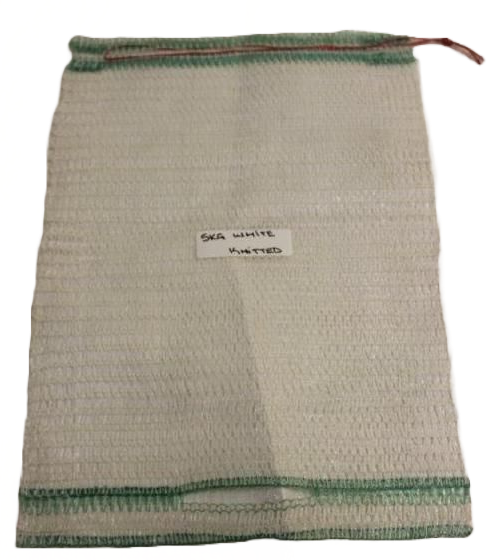 The knitted pockets are made from high-density polyethylene and are available in a large range of sizes, from 2kg to 25kg. They are also very strong and have more colours like tangerine and mandarin, available.