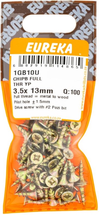 Perfect for doing general DIY work with chipboard and other softer types of woods. Require pilot holes, drilled 2mm smaller than the size of screw used. A Pozi screwdriver bit is required to drive the screws home.