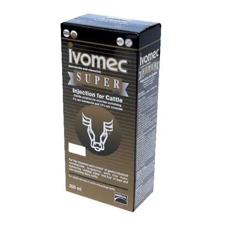 Boehringer Ingelheim Ivomec Super Injection is a veterinary antiparasitic treatment formulated for cattle and sheep to eliminate a wide range of internal and external parasites, including roundworms, Parafilaria, adult liver flukes, lice, mange mites, sand tampans, blue ticks, screwworms, eyeworms, nasal worms, and various mite infestations. It also provides residual protection against reinfestation of roundworms in cattle, offering broad-spectrum control in a single administration. The product is intended for farmers and livestock owners who need reliable parasite management to support herd health and productivity. Its key benefits include comprehensive antiparasitic activity, extended protection against roundworm reinfection in cattle, and effective control of multiple parasite types in both cattle and sheep, helping to maintain overall animal health and performance.