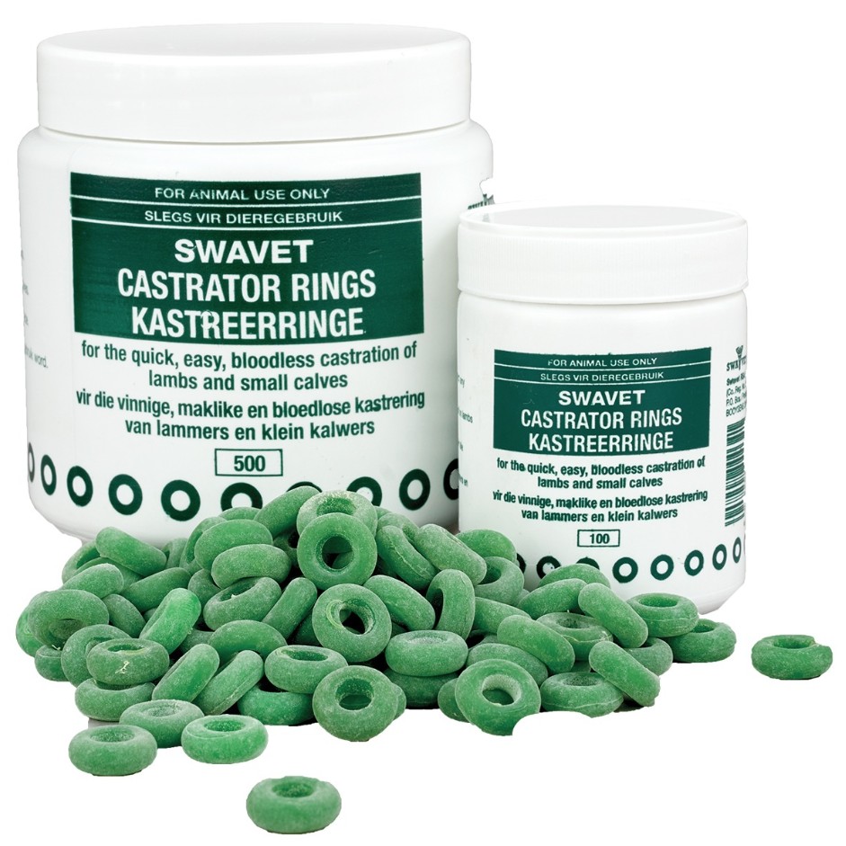 SWAVET Castrator Rings provide a quick, easy, and bloodless method for the castration of lambs and small calves. Made from high-quality pure latex, these rings ensure clean and hygienic application while supporting efficient livestock management. Imported from Australia, they are designed to deliver consistent performance and reliability, giving farmers a practical and dependable solution for routine castration.