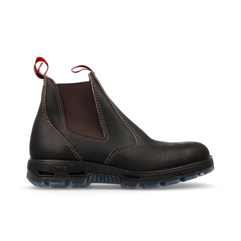 Redback Boots are engineered to make your working life easier, combining lightweight flexibility with heavy-duty durability. At the heart of every Redback boot is our air cushion midsole, crafted from a special compound filled with millions of tiny air bubbles. This innovation boosts shock absorption, returns energy with every step, and reduces overall boot weight. Paired with our anatomically designed last and sole profiles, Redbacks are built to keep you on your feet, longer and more comfortably. But it's not just your feet that'll thank you. Our unique, triple-layer anatomic midsoles help prevent sagging arches (flat feet), reduce overall fatigue, and ease strain on your legs, knees, and lower back. Classic Derby-cut, elastic-sided design. Classic Derby-cut, elastic-sided design. Thicker, tougher leather for maximum durability. Air cushion midsole for superior comfort. Hard-wearing TPU outsole for long-lasting grip. Anatomical fit and torsional heel support for all-day stability.
