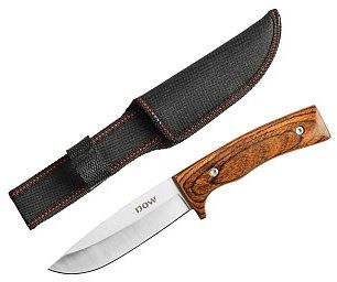 PLEASE NOTE: Clearance Stock - Limited Stock Available, first come first serve.Pakka wood scales and a full tang 420 Stainless make the DOW Puma 1 a real working knife.