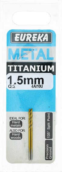 Drill Bit Eureka Titan Gold 1.5mm QTY2