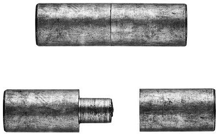 Bullet hinges 100mmx20mm mild steel self colour.