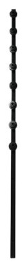 Sq Tube 20X20X1.6mm 6W Black Straight Nemtek