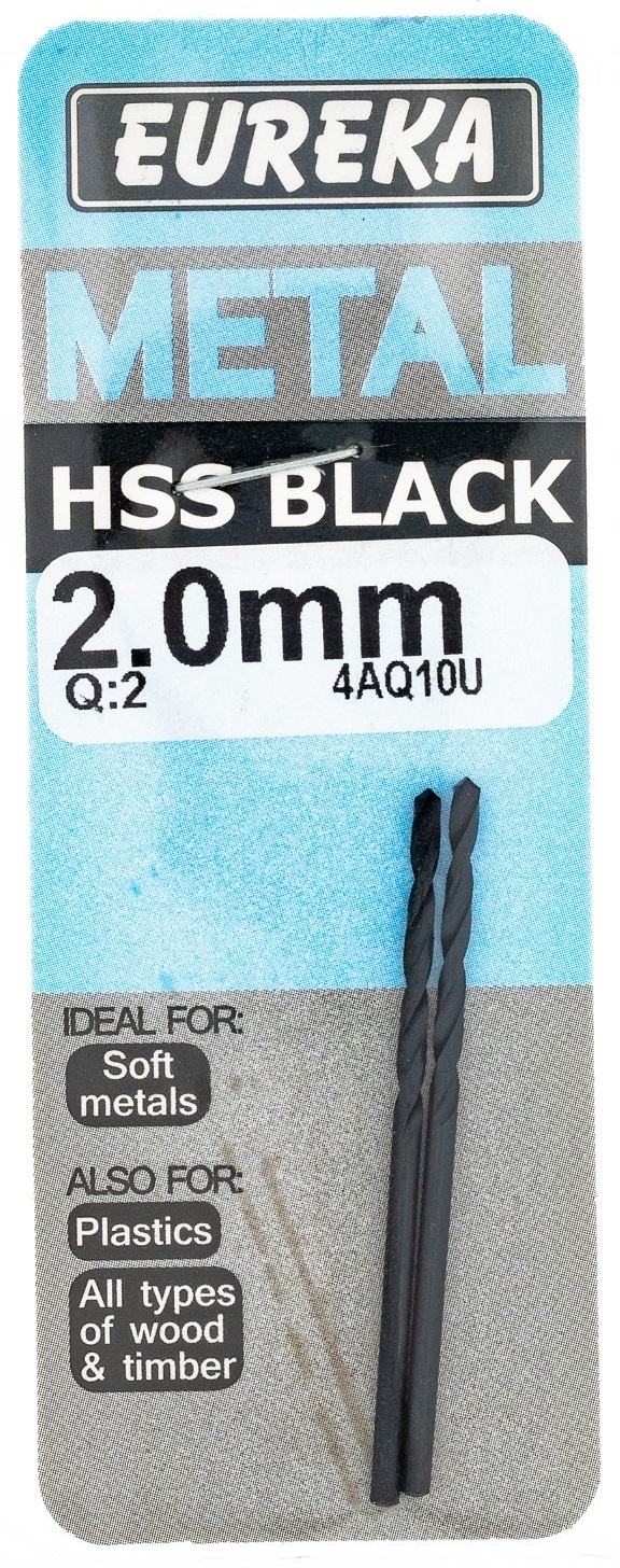 Wood, plastic & milder steel. Black Oxide coating. General-purpose.