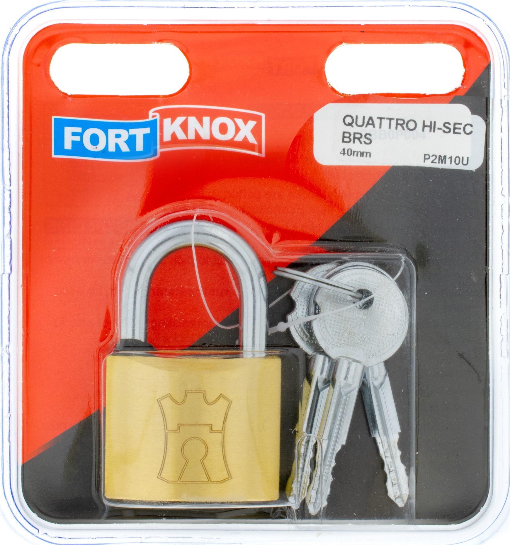 High security brass padlock.