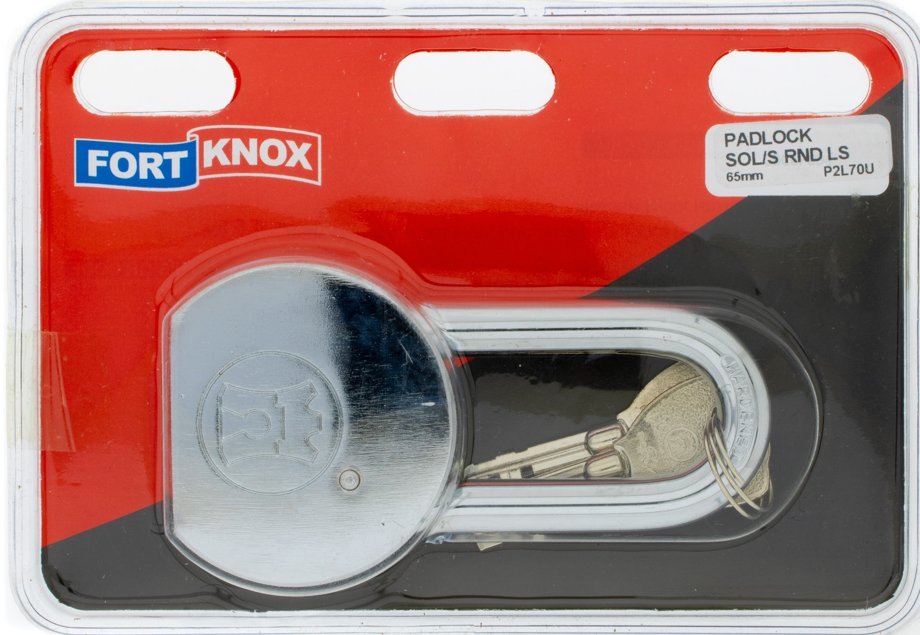 Padlock Fort Knox Steel Long Shackle 65mm, works well outdoors.