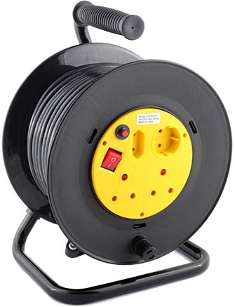 Extension reel PVC 30mm x1.5 DBL/Plug.