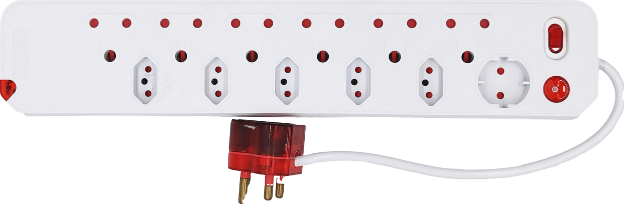 Electricmate 12 � Way Switched USE Multiplug with Medium Surge Protection I 1 Year Warranty, Safety shuttered, LED power on indicator, Switched, New 3 pin euro design, Easy pull plug top design, Surge protection.