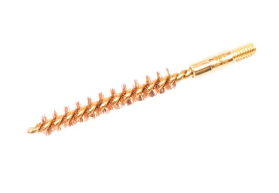This .243 Cal / 6mm bronze bore brush is designed for effective firearm cleaning, featuring a #8-32 thread, a durable brass core, and stiff bronze bristles to break down heavy carbon buildup. It serves as a reliable addition to any rifle cleaning kit, offering strong cleaning performance without scratching or damaging the firearm�s barrel. Built with a highly durable core for strength and long-lasting use, it is precisely sized to fit the barrel correctly. Ideal for inclusion in a range bag or cleaning kit, it pairs easily with other brushes, solvents, and gun maintenance accessories and is available in multiple sizes. The strong bronze bristles are securely anchored to the brass core to prevent loosening or shedding over time, making it a practical and dependable tool for regular deep cleaning and a great gift option for firearm owners.
