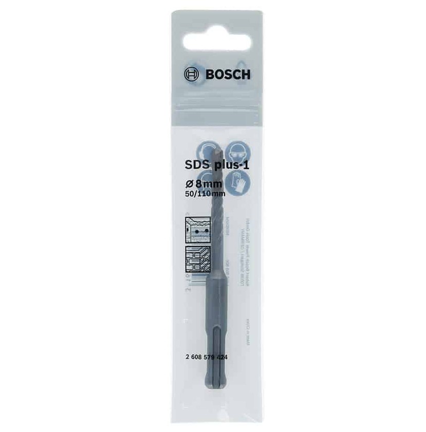 The Bosch Concrete Drill Bit SDS Plus-1 4-flute 8.0�100�160 mm is designed for efficient and reliable drilling in concrete and masonry. Featuring an 8.0 mm diameter, 100 mm working length, and 160 mm total length, it is suitable for deeper drilling applications. Its durable construction and 4-flute design help ensure effective dust removal and smooth drilling performance. Compatible with all rotary hammers fitted with an SDS Plus holder, this drill bit delivers strength, precision, and consistent results on demanding job sites.