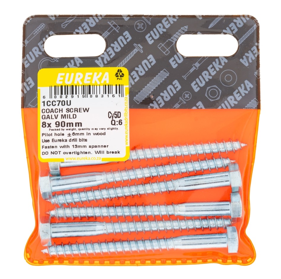 Coach screws, also known as lag screws, are heavy-duty fasteners designed for securing large, heavy objects to wood or masonry.They feature a hexagonal head for easy turning with a wrench or socket, and a thick, coarse threaded shank for strong holding power.Made from high-quality steel and galvanized for corrosion resistance, coach screws are ideal for outdoor applications such as fastening timber beams, posts, and heavy-duty hardware.