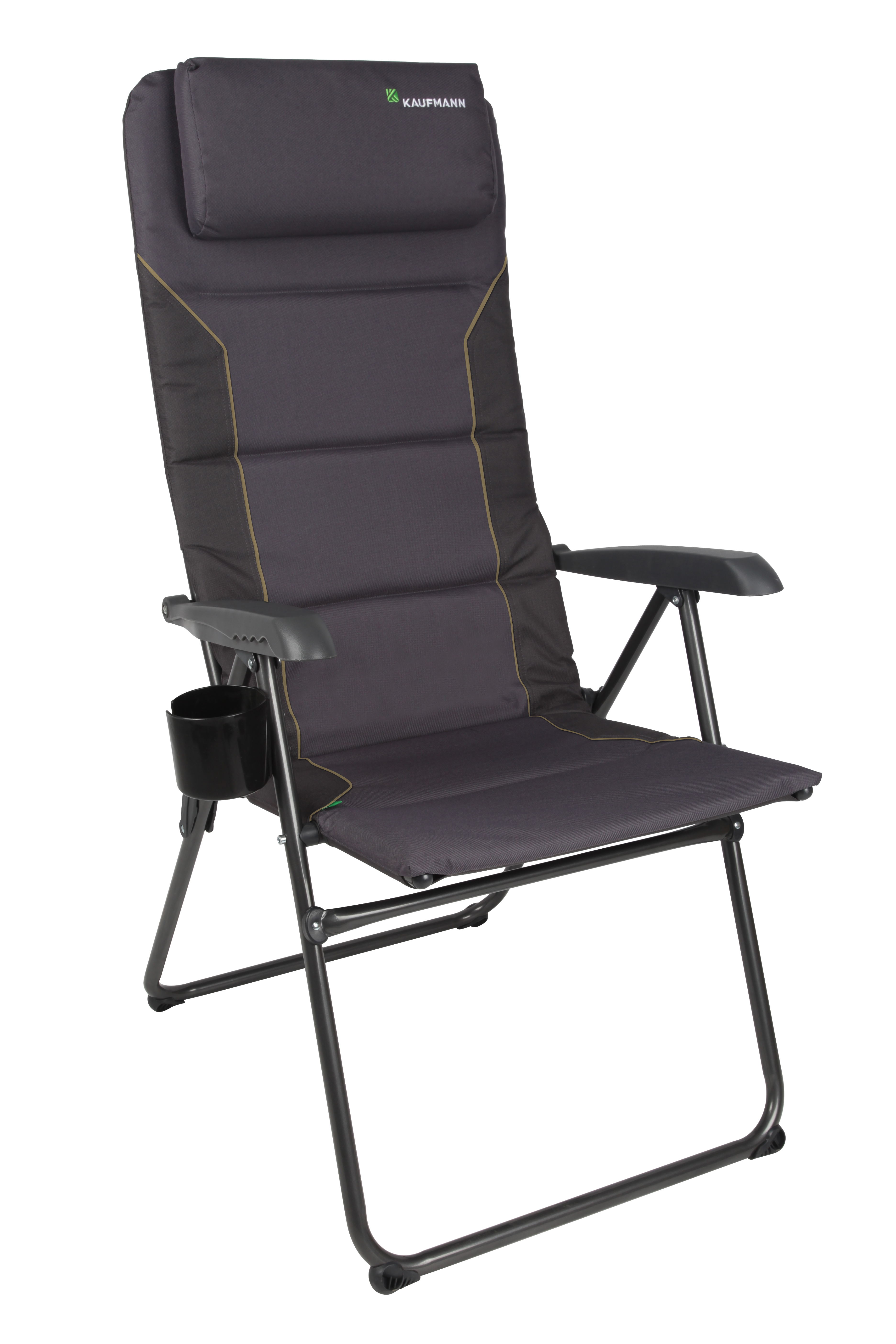 The Kaufmann High Back Grey Chair is crafted for those who value comfort and support during extended sitting. Its ergonomic design and high backrest make it suitable for workspaces, study areas, or any environment where you need reliable support and comfort. High Back Design: Provides ample support for the back and shoulders, promoting good posture and reducing strain. Padded Seat: Cushioned seating ensures a comfortable experience, even during long hours. Stylish Grey Finish: Neutral grey colour complements various interior styles, from home offices to professional settings. Sturdy Frame: Built with high quality materials, offering stability and durability for daily use. **Versatile Use: Perfect for home offices, study rooms, or corporate environments, adding comfort and elegance to any space. Care Instructions: To maintain the chair s appearance, dust it regularly with a soft, dry cloth.