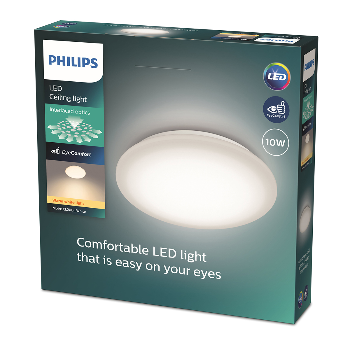 The Philips Moire CL200 RD 10W 2700K W HV 06 TP is a sleek, low profile round ceiling light designed for indoor environments where subtle, warm white lighting is preferred. With a 10W LED module, it offers energy efficiency without compromising on ambience