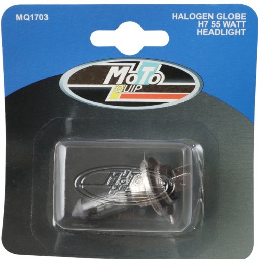 A powerful 55-watt H7 Halogen Headlight globe providing a bright, focused beam for superior nighttime visibility.