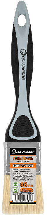 Paint Brush best with Oil or Solvent-based Paints For use with all paints. Filament:50%PET+50%PBT. Smooth-X� fine diameter Solid Round Tapered filament is great for applying stains, varnishes and polyurethanes. For use with all paints.