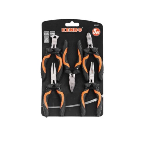 This mini plier set includes five essential tools for versatile use: a mini combination plier, a mini end-cutting plier, a mini long-nose plier, a mini side-cutting plier, and a mini flat-nose plier. Each plier is designed for precision, control, and durabThis mini plier set includes five essential tools for versatile use: a mini combination plier, a mini end-cutting plier, a mini long-nose plier, a mini side-cutting plier, and a mini flat-nose plier. Each plier is designed for precision, control, and durability, making the set ideal for electronics, DIY projects, and detailed repair work.