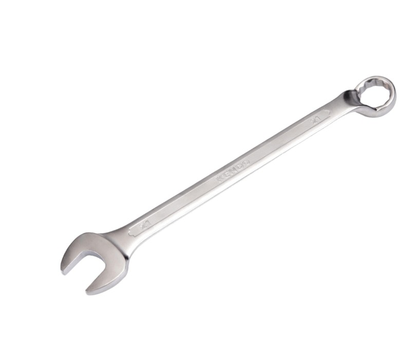 This tool is crafted from high-quality forged Chrome Vanadium (Cr-V) steel and features a 15� offset in line with DIN standards for precise and effective use. The satin chrome plating protects against corrosion, ensuring durability and long-lasting performance.