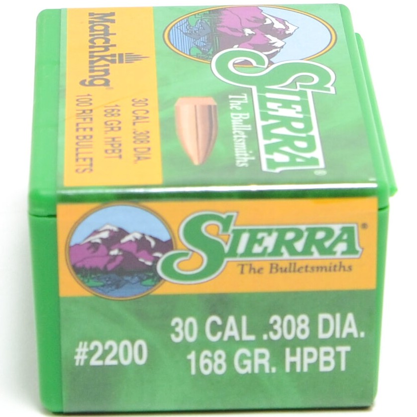 The Sierra MatchKing .30 Cal 168gr HPBT is a precision rifle bullet designed for competitive target shooting and long-range accuracy. Featuring a hollow point boat tail (HPBT) design, it offers excellent aerodynamic efficiency, stable flight, and consistent performance across extended distances. Manufactured with tight tolerances and high-quality jackets, it is widely used by match shooters and reloaders seeking reliable grouping and minimal drag. This 168-grain projectile is particularly popular in .308 Winchester loads and similar calibers, delivering dependable accuracy in both competition and precision practice scenarios.ten