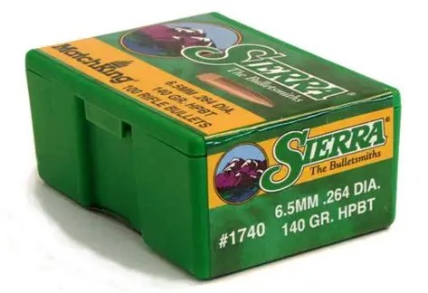 The Sierra MatchKing 6.5mm 140gr HPBT is a premium match-grade rifle projectile designed for precision shooting and competitive target applications. Featuring a hollow point boat-tail (HPBT) design, it offers excellent ballistic efficiency, consistent flight performance, and high accuracy at long ranges. Manufactured to strict quality standards, this 140-grain 6.5mm bullet is widely favored by reloaders using cartridges such as 6.5 Creedmoor, .260 Remington, and 6.5×55 Swedish. While highly regarded for its uniformity and performance on the range, it is intended strictly for target shooting rather than hunting, as it is not engineered for controlled expansion.
