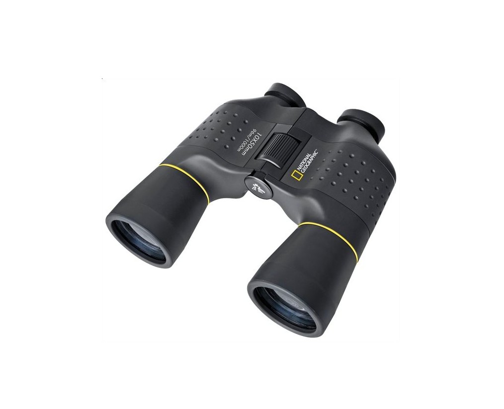 The National Geographic 10x50 Porro Binocular is an accessible, classic-style pair of binoculars branded under the iconic National Geographic name, designed for entry-level to intermediate users exploring nature, wildlife, astronomy, or general outdoor observation. This model emphasizes affordability, solid build, and reliable performance for beginners or casual enthusiasts.