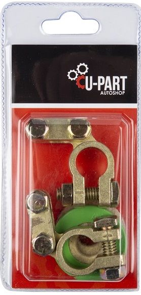 Consists of 1x terminal positive AO257/1250 and 1x terminal negative AO257/1390 and 1x set of battery acid protectors.