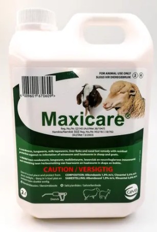 A round worm, lung worm, milk tape worm, liver fluke and nasal bot remedy with residual protection against re-infestation of wireworm and hookworm in sheep and goats.