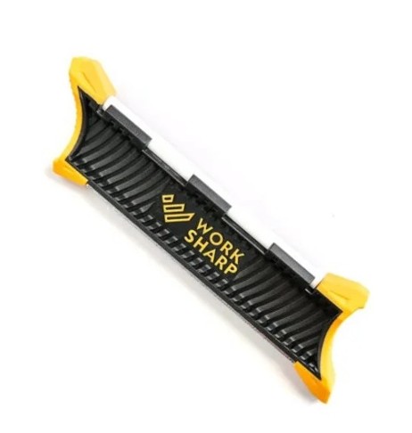 The Pocket Knife Sharpener is a compact, packable knife sharpener designed for sharpening on the go. The diamond sharpening plate and ceramic honing rod use built-in angle guides to create a sharp edge anytime, anywhere.
