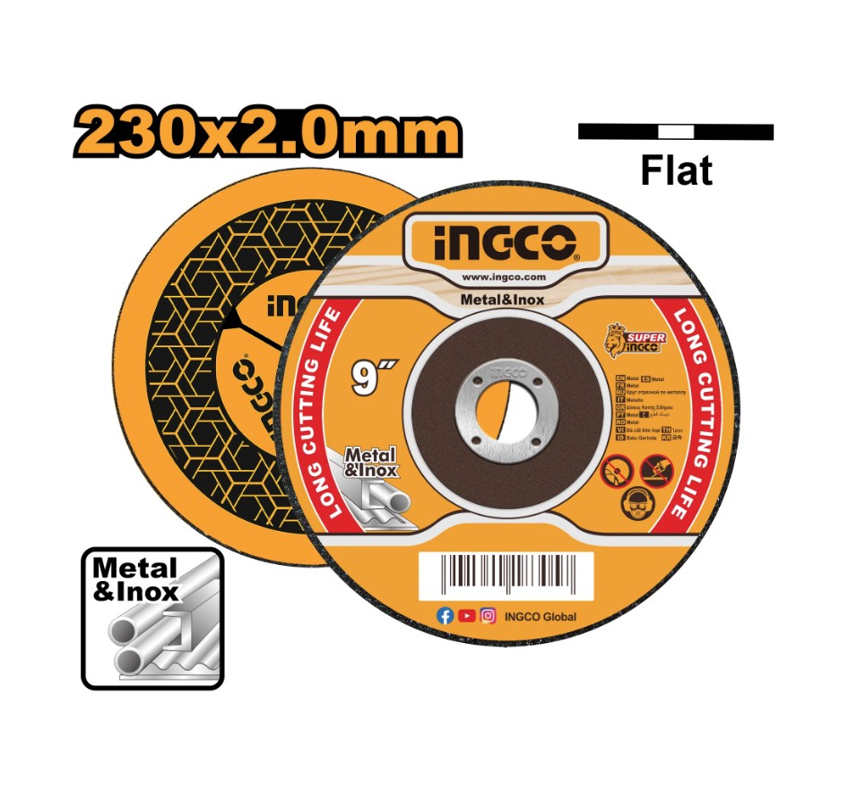 It is a high-performance abrasive disc designed for precise and efficient cutting of steel and other metals. With a 230 mm diameter, 2 mm thickness, and 22.2 mm arbor hole, it is compatible with standard angle grinders, offering durability and reliable performance for both professional metalworking and DIY projects.