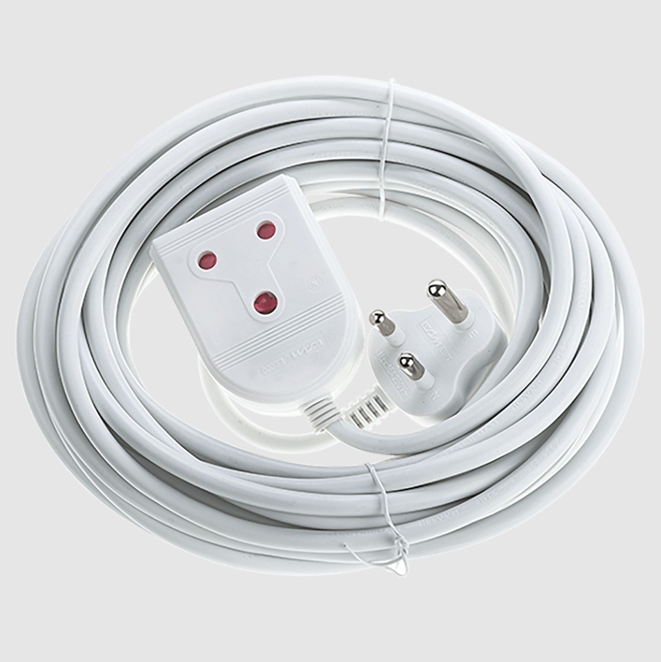 This medium-duty 16 amp extension lead is 10 meters long with a 1.5 mm� cord, and features an LED power-on indicator and safety shutters for added protection. It is suitable for use with compatible appliances, such as drill machines, comes in a white finish, and should not be overloaded.