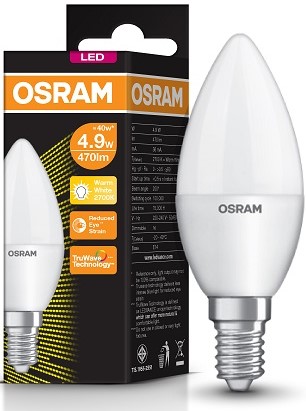 Candle light bulbs are designed to look like the flame from a candle (hence their name), and are often used when a more decorative type of light bulb is needed. Many desk lamps, chandeliers and wall lights use these light bulbs to mimic a real candle and give the lamp a vintage look.