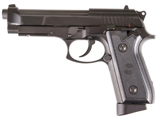 The KWC PT92 is now available in a version without the official markings or licensing typically found on other PT92 replicas such as those from Cybergun or Swiss Arms, offering high-quality performance at a more accessible price point. This semi-automatic pistol is a faithful replica of the Taurus PT92, itself based on the iconic Beretta M92 design. Constructed with a full-metal frame and weighing just over 1 kg, it provides a realistic feel and enhanced authenticity during use. The full blowback system delivers a recoil action that closely mimics the real firearm, adding to the overall shooting experience. It also features a 20 mm tactical rail for easy attachment of accessories such as a laser or torch, while the slide locks back when the magazine is empty, delivering realistic functionality that meets the expectations of even the most demanding airgun enthusiasts.