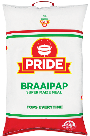 Pride Braaipap has a coarser texture than super maize meal, and is at home at large gatherings around a fire, like only South Africans know how with inyama e wosiwe or chesanyama (braaied meat), Pap, Chakalaka and smiles all round.