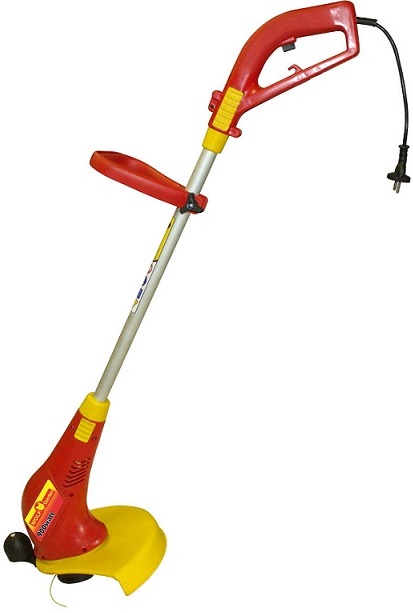 Wolf Electrical Trimmer 900 Watt. MotorTech bottom mounted motor. Tap feed nylon head.