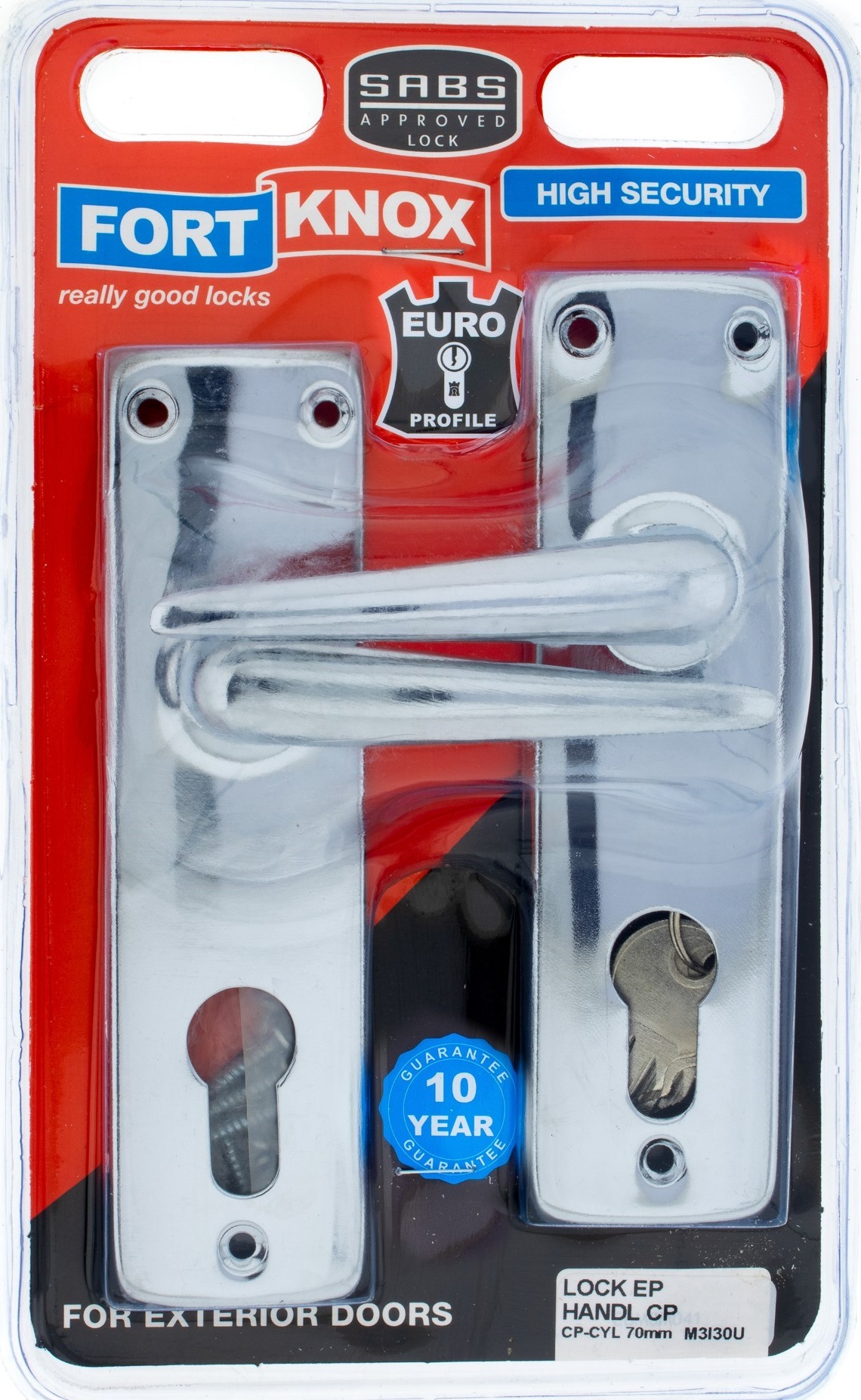 Entrance lockset Chrome used mainly for outside or main doors.