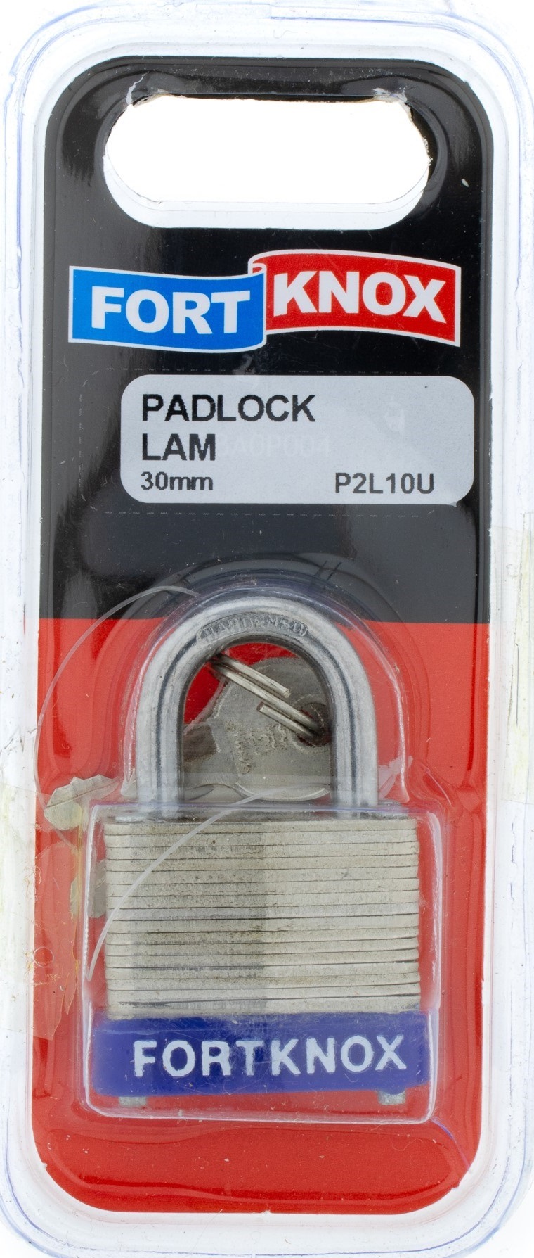Laminated padlock .