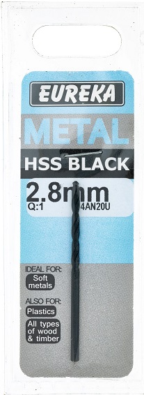 Drill Bit Eureka HSS Black 2.8mm