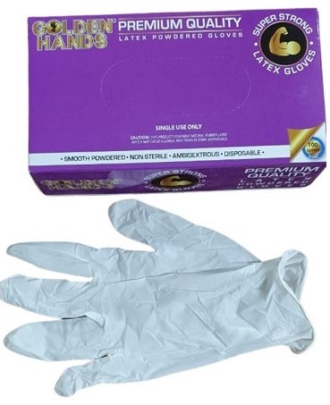 Medical examination gloves used for medical procedures to protect both patient and medical staff from cross-contamination.