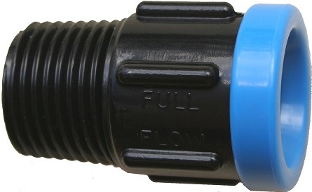 Full Flow� compression fittings are the industry standard for easy, trouble free and leak-proof connections. They are simple and efficient to use. Just push the pipe into the fitting until it hits the pipe stop inside. Full Flow� compression fittings are manufactured from engineering grade ABS material for toughness and strength and are made to fit SABS spec class 3 polypipe (LDPE). They are available in 4 sizes: 13mm, 15mm, 20mm and 25mm. All Full Flow� fittings have colour coded rings to easily identify their size and like all Microjet� products have their name proudly emblazoned on their bodies. This fitting is used for connecting a polypipe to a B.S.P. threaded pipe or fitting. �If it Doesn't say Full Flow� � Then it isn't�.