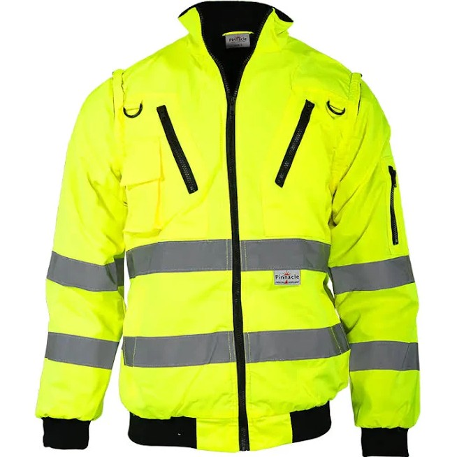 The Bunny Watt Sheq Safety is designed for professionals in hazerdous enviroments, offer warmth, visibilty and versatility. Fleece lining for thermal comfort in cold conditions. Class 3 reflective garment with compliant reflective tape for enhanced visibility. Durable fabric made from 240g/m� polycotton for long-lasting wear. Zip-off sleeves for flexibility and a secure fit. This jacket is suitable for various industries, including mining and construction, ensuring safety and comfort on the job.